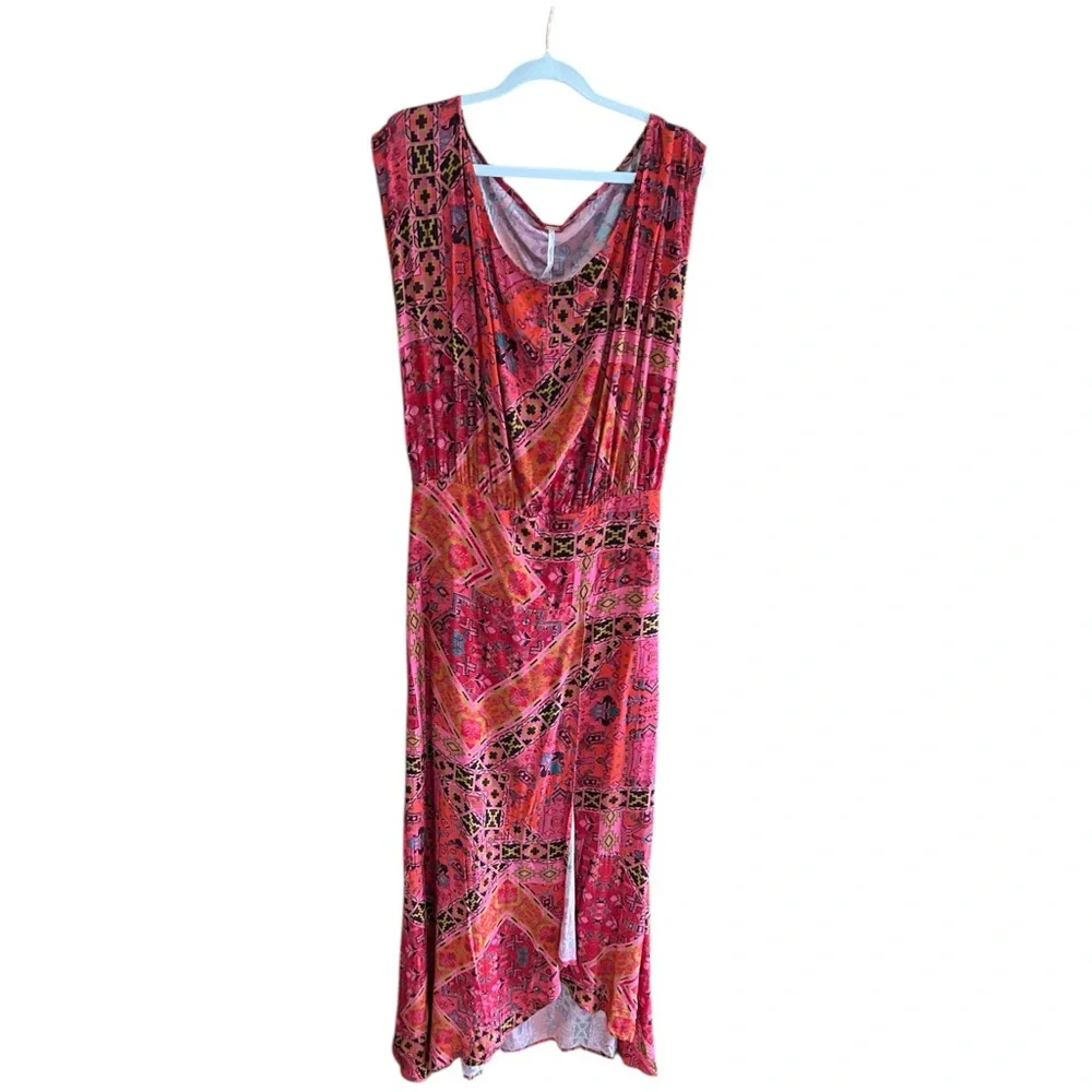 NWT FREE PEOPLE‎ Blakely Maxi Dress Red Motif M